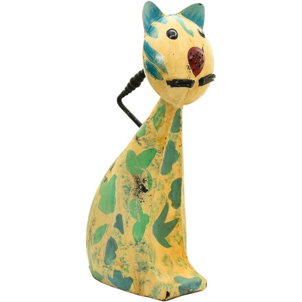 Cat Hand painted metal watering can